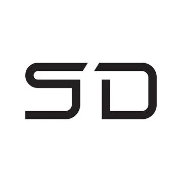 Sd initial letter vector logo icon Ilustração Stock