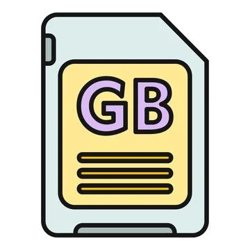 Sd memory card holding data and digital storage Stock Illustration