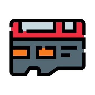 Sd memory card icon for data storage Stock Illustration