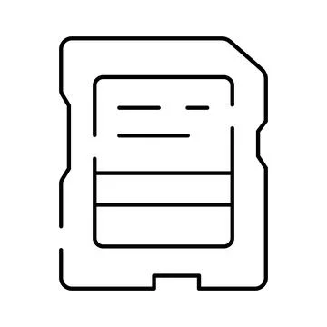 Sd memory card icon for digital storage Stock Illustration
