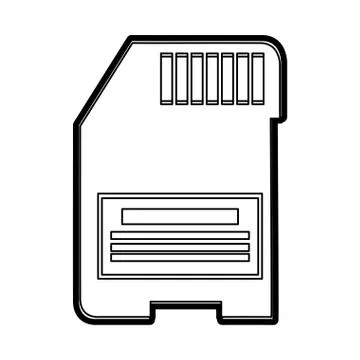 Sd memory card icon image Stockillustratie