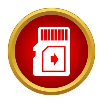 Sd memory card icon with transfer arrow Stock Illustration