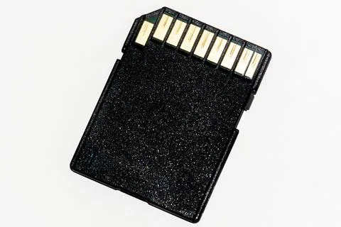 SD memory card isolated on a white background Stock Photos