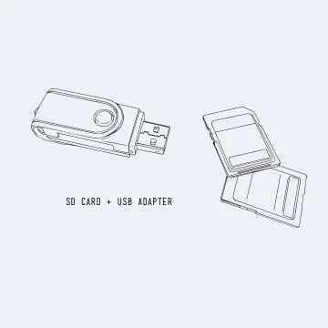 SD, memory card, usb adapter vector. Stock Illustration