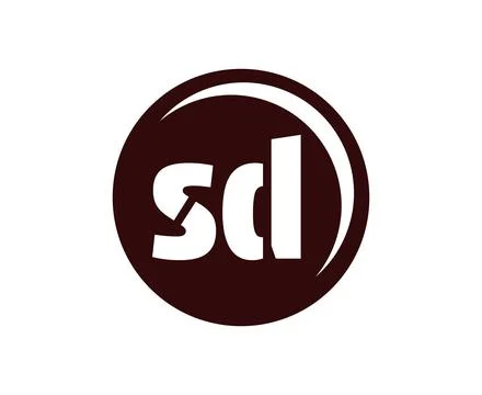 SD sport emblem or team logotype. Ball logo with a combination of Initial l.. イラスト素材