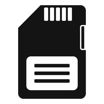 SD storage chip icon simple vector. Archive database Stock Illustration