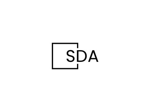 SDA letter initial logo design vector illustration Stock Illustration