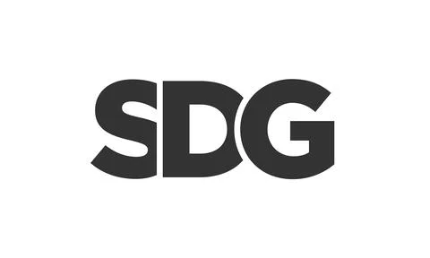 SDG logo design template with strong and modern bold text. Initial based ve.. Stock Illustration