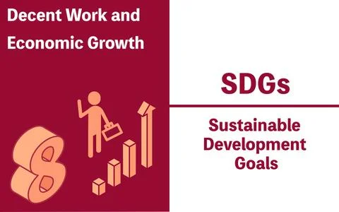SDGs Goal 8, Decent work and economic growth Stock Illustration