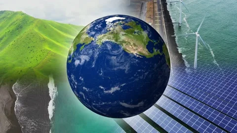 SDGs (Sustainable Development Goals) concept. Environment of the earth. Collage  Video stock 144366454