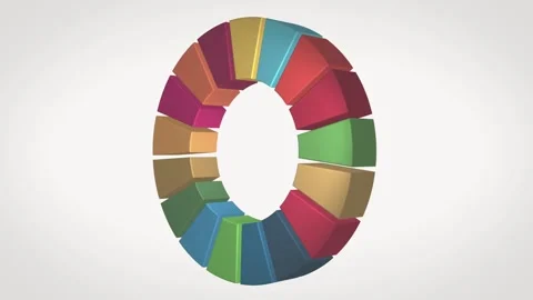 SDGs wheel 3D animated Stock Footage 167705712