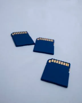 Sdhc memory cards on white background 库存照片