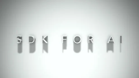 Sdk for ai 3D title animation with shadows on a white background Vídeos de archivo 297022748