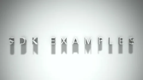 Sdk examples 3D title animation white text on a white background 库存影片 299368566