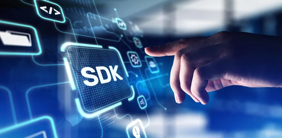 SDK Software Development Kit Enabling Application Development, projection on  Stock Photos
