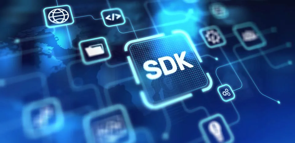 SDK Software Development Kit Enabling Application Development, projection on  Stock Photos