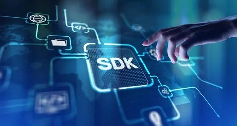 SDK Software Development Kit Enabling Application Development, projection on  스톡 사진