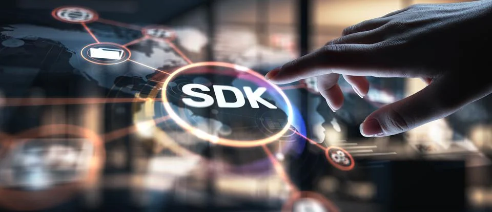 SDK Software Development Kit Enabling Application Development, projection on  Stock Photos