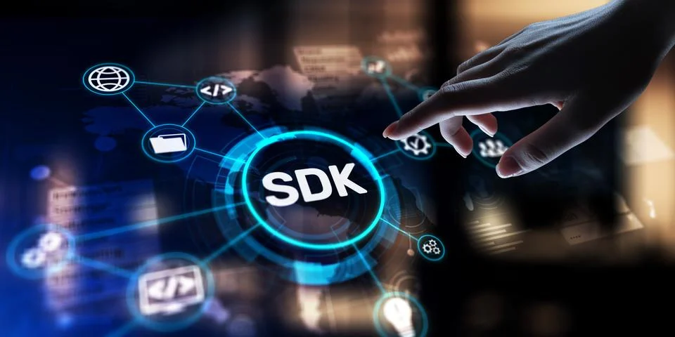 SDK Software Development Kit Enabling Application Development, projection on  Stock Photos