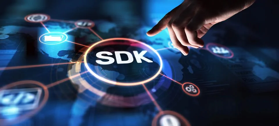 SDK Software Development Kit Enabling Application Development, projection on  Stock Photos