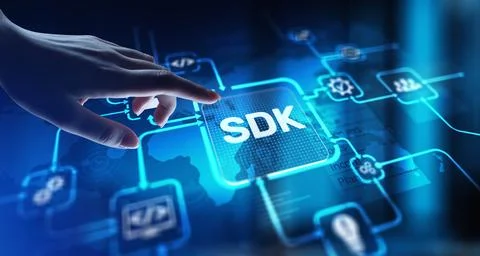 SDK Software Development Kit Enabling Application Development, projection on  Stock Photos
