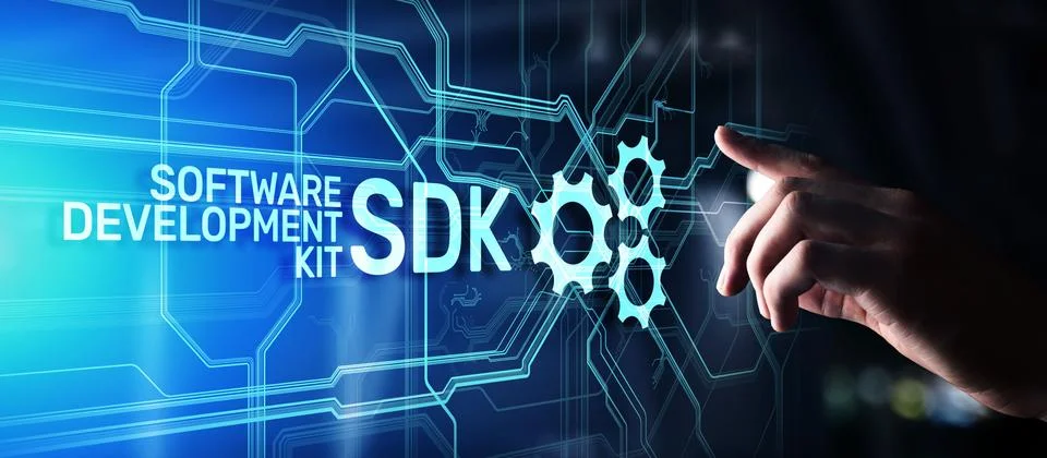SDK Software development kit programming language technology concept on virtual 스톡 사진