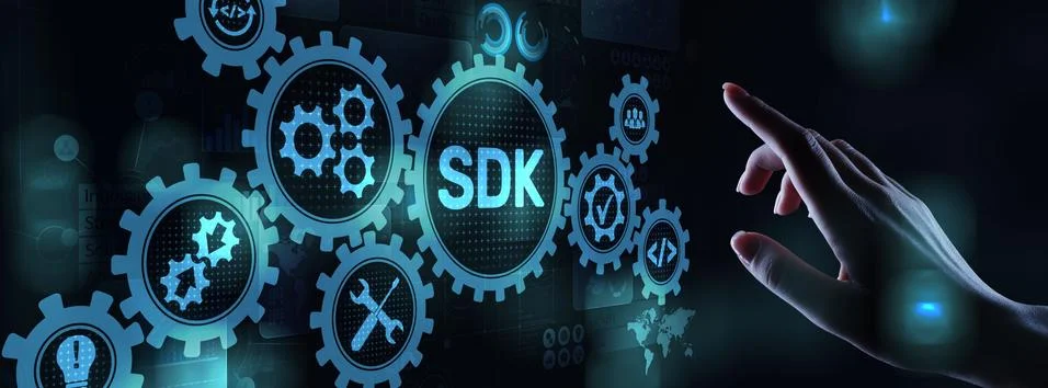 SDK Software development kit programming language technology concept on virtual 스톡 사진