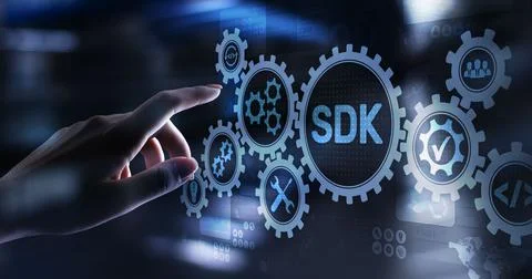 SDK Software development kit programming language technology concept on virtual Foto stock