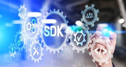 SDK Software development kit programming language technology concept on virtual Stock Photos