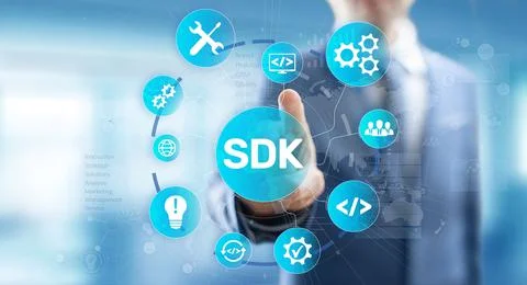 SDK Software development kit programming language technology concept on virtual 库存照片