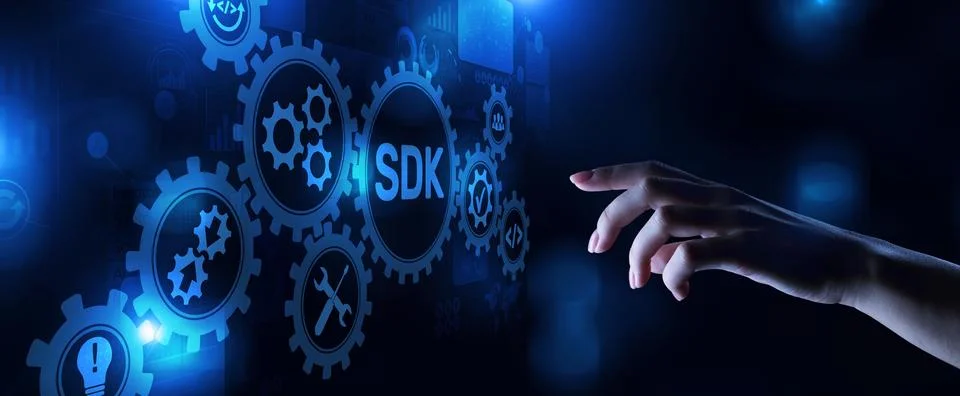 SDK Software development kit programming technology concept on virtual screen Stock Photos