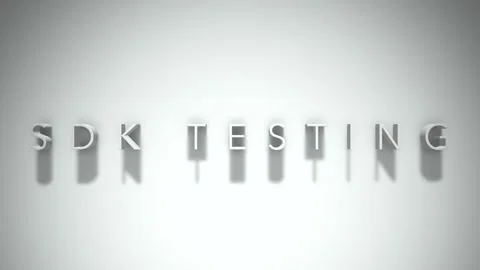 Sdk testing 3D title animation with shadows on a white background Stock Footage 297022819