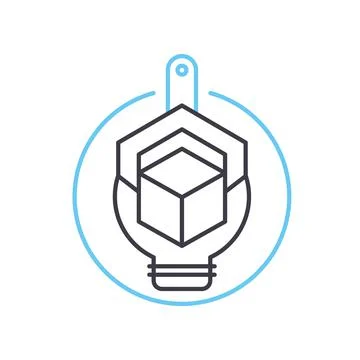 Sdk toolkit for development line icon, outline symbol, vector illustration Stock Illustration