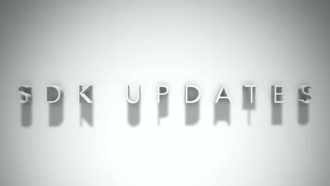 Sdk updates 3D title animation with shadows on a white background Vídeos de archivo 297022811
