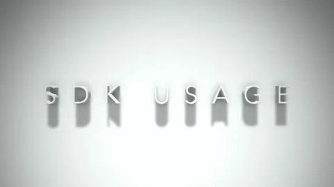 Sdk usage 3D title animation with shadows on a white background Video stock 297022833