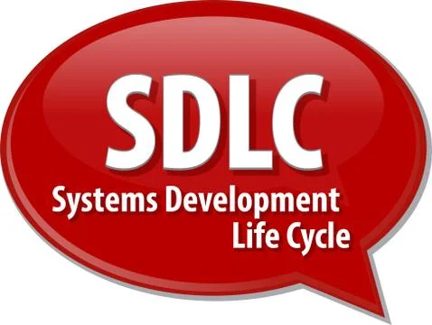 SDLC acronym word speech bubble illustration Stock Illustration