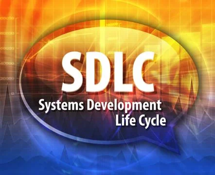 SDLC acronym word speech bubble illustration Illustrazione stock
