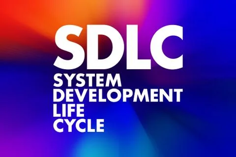 SDLC - System Development Life Cycle acronym, business concept background Stock Illustration