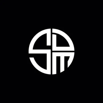 SDM logo SDM icon SDM monogram SDM letter minimalist Circle flat Unique mod.. Stock Illustration