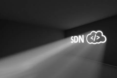SDN rays volume light concept 3d illustration Stock Illustration