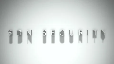 Sdn security 3D title animation white text on a white background Stock Footage 299748644