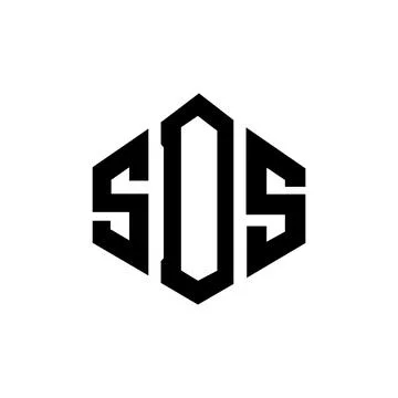 SDS letter logo design with polygon shape. SDS polygon and cube shape logo .. Stock Illustration