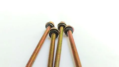 SDS (Self Drilling Screw) roofing bolts or light steel screws 스톡 동영상 314929056