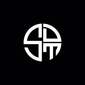 SDT logo SDT icon SDT monogram SDT letter minimalist Circle flat Unique mod.. Stock Illustration