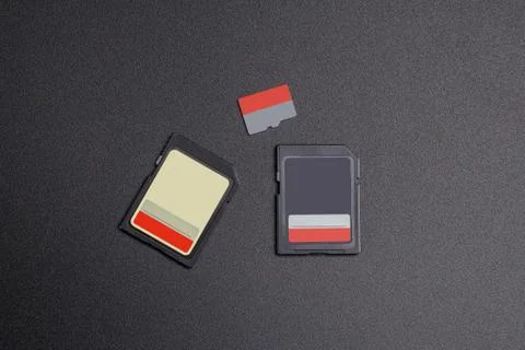 SDXC and micro SDXC memory cards Stock Photos