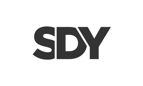 SDY logo design template with strong and modern bold text. Initial based ve.. Stock Illustration