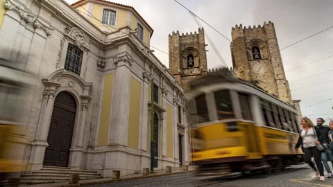 Se de Lisboa Cathedral (II) Timelapse 動画素材 199098218