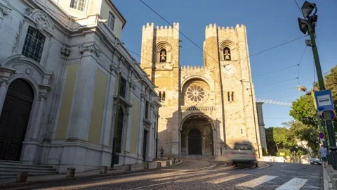 Se de Lisboa Cathedral Timelapse 動画素材 199101302