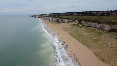 SE facing view of Botany Bay, Kent Stock Footage 250445202