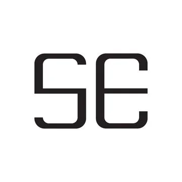 Se initial letter vector logo icon Ilustração Stock